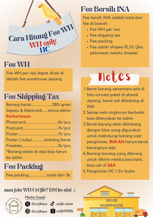 Fee WH only Handcarry